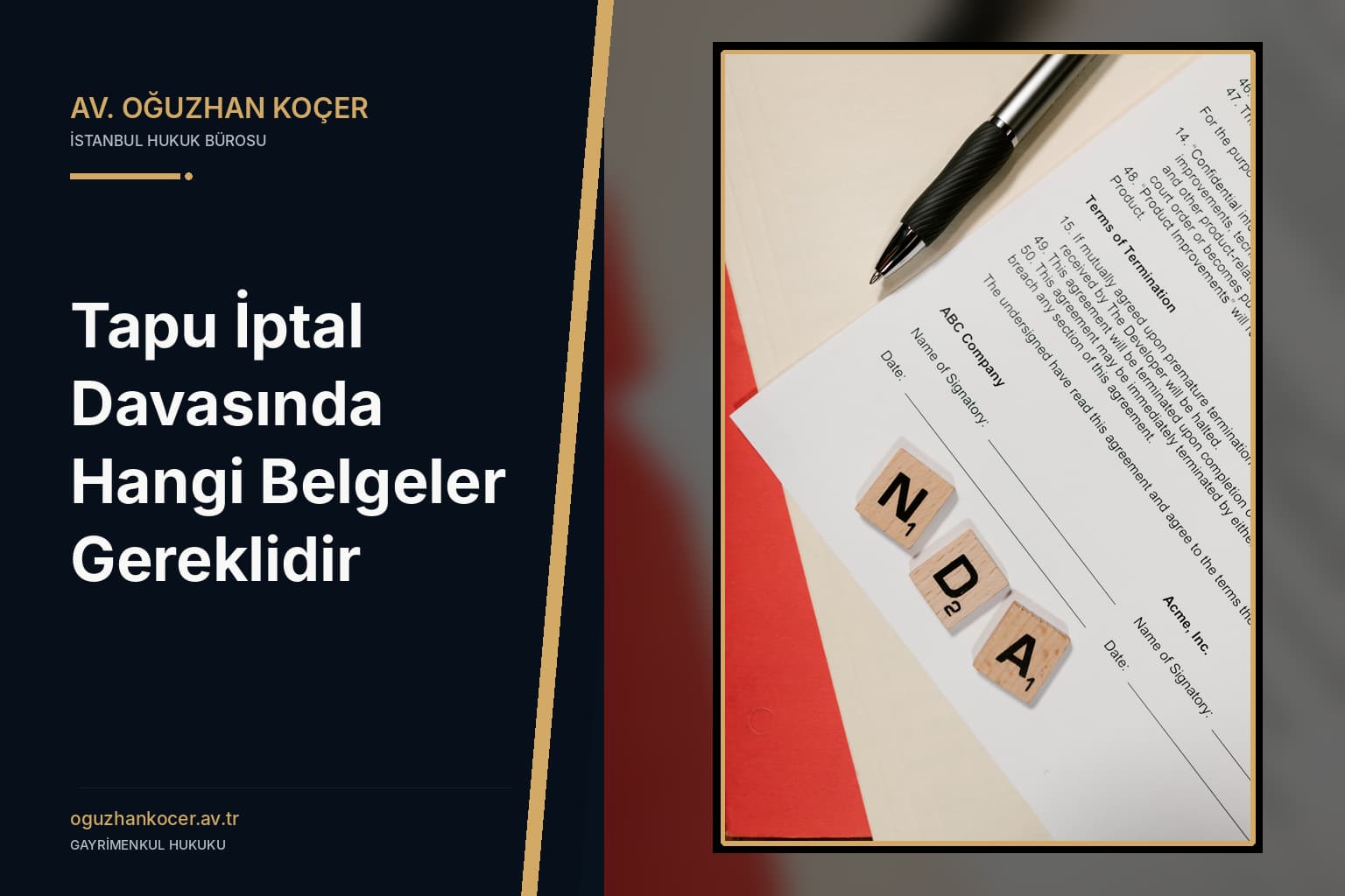 Tapu i̇ptal davasında hangi belgeler gereklidir